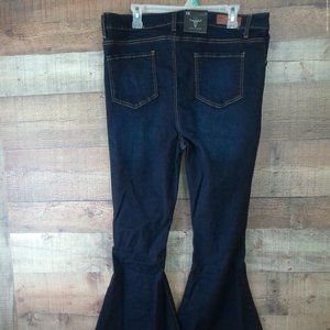 lucky and Blessed jeans NWT size 16 never worn dark blue jeans ripped knees unfi
